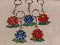 Rózsa kulcstartó