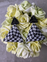 Tyúklábmintás fülbevaló